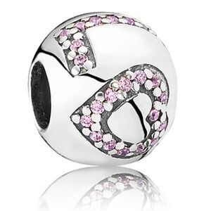 Pandora Surrounded By Love Charm Pink Zirconia